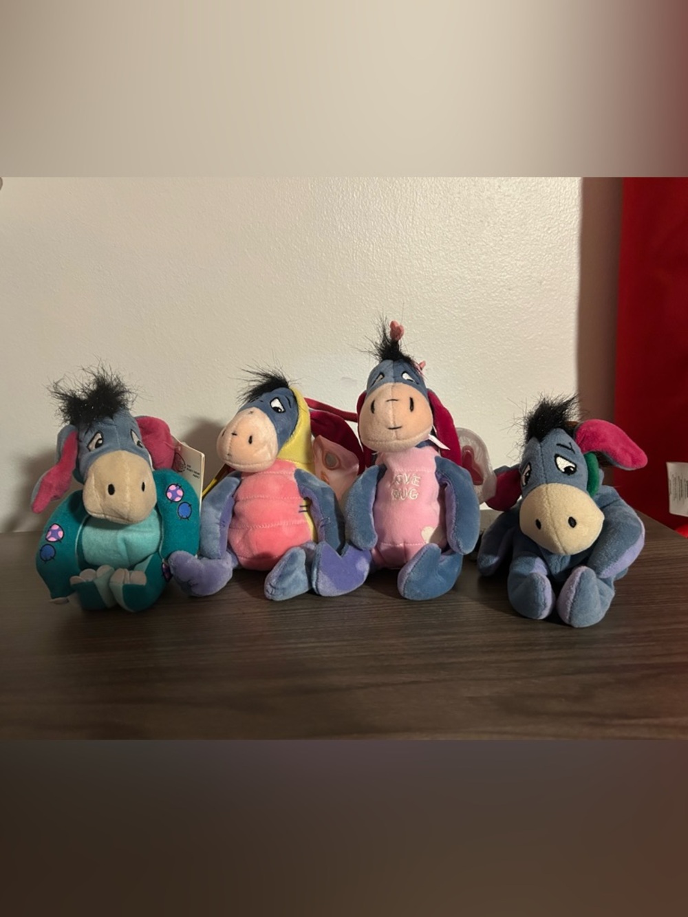 Disney Eeyore plush beanie- set of 4 holiday
